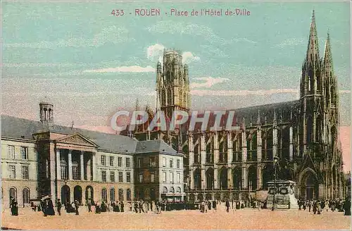 Cartes postales Rouen Place de l'Hotel de Ville