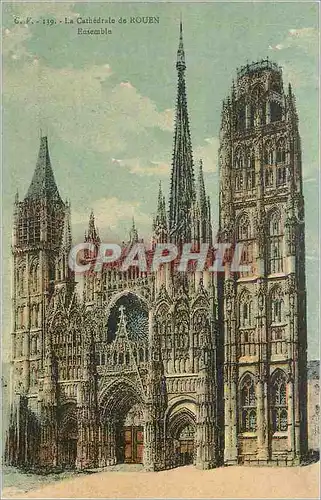 Ansichtskarte AK La Cathedrale de Rouen Ensemble