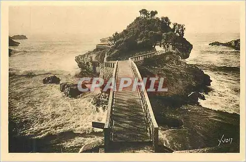 Ansichtskarte AK Biarritz (Basses Pyrenees) Le Rocher de Basta