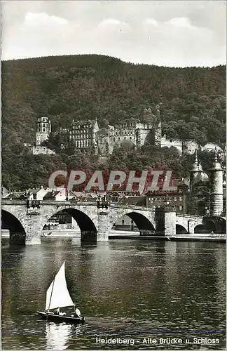 Cartes postales moderne Heidelberg Alte Brucke U Schloss Bateau