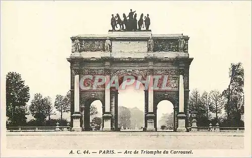 Cartes postales Paris Arc de Triomphe du Carrousel