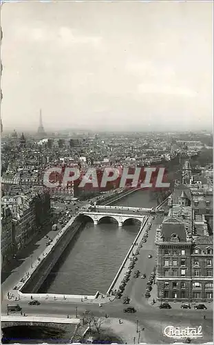 Cartes postales moderne Paris Panorama vu des Tour de Notre Dame Tour Eiffel