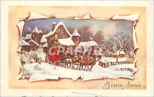 Cartes postales Bonne annee Caleche