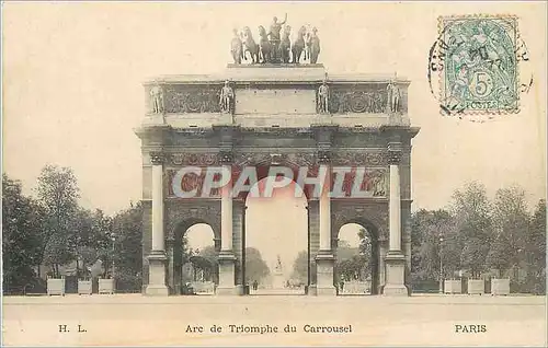 Cartes postales Arc de Triomphe du Carrousel Paris