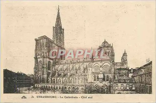 Ansichtskarte AK Strasbourg La Cathedrale Cote sud