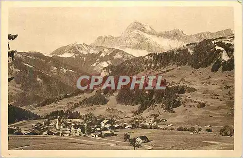 Ansichtskarte AK Savoie Notre Dame de Bellecombe Saint Nicolas la Chapelle et le Mont Charvin