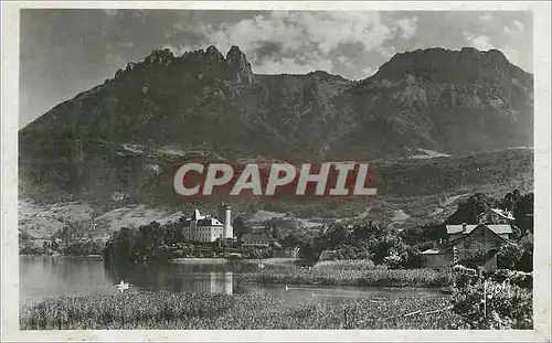 Ansichtskarte AK Annecy (Hte Savoie) Les dents de Lanfan et le chateau de Duingt