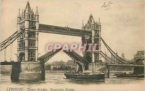 Ansichtskarte AK London Tower Bridge Bascules Risino