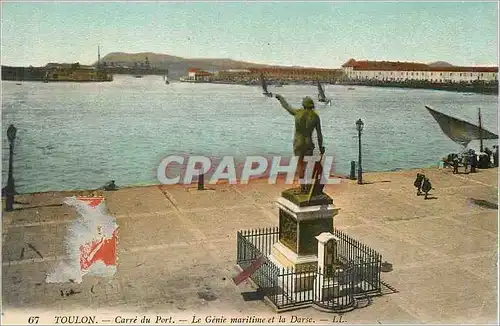 Cartes postales Toulon Carre du Port Le Genie maritime et la Darse
