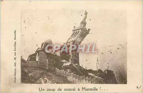 Cartes postales Un Coup de mistral a Marseille