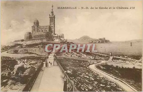 Cartes postales Marseille Notre Dame de la Garde et le Chateau d'If