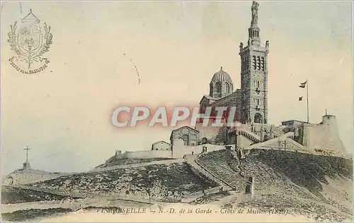 Ansichtskarte AK Marseille Notre Dame de la Garde Croix de Mission (1820)