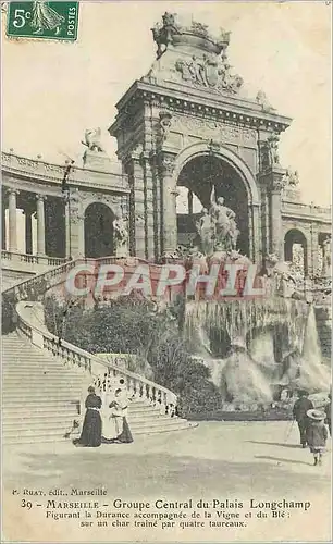 Ansichtskarte AK Marseille Groupe Central du Palais Longchamp Figurant la Durance accompagnee de la Vigne et du B