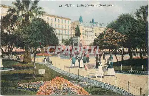 Ansichtskarte AK Nice Jardin Massena et Grand Hotel