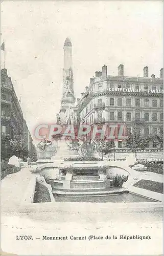 Cartes postales Lyon Monument Carnot (Place de la Republique) Contrexeville