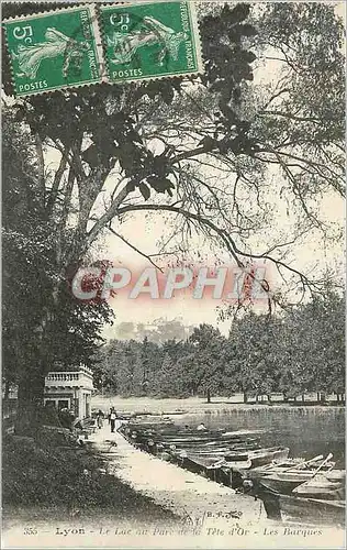 Cartes postales Lyon Le Lac au Parc de la Tete d'Or Les Barques