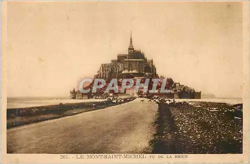 Cartes postales Le Mont Saint Michel vu de la Digue