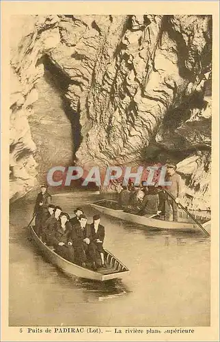 Cartes postales Puits de Padirac (Lot) La riviere plane superieure