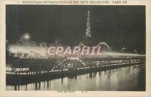 Ansichtskarte AK Exposition internationale des Arts decoratifs Paris 1925 vue de nuit