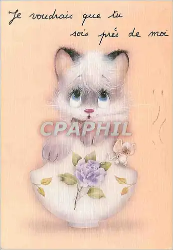 Cartes postales moderne Chat Souris