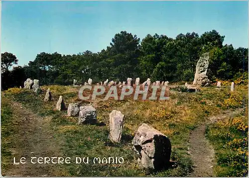 Moderne Karte Carnac Le tertre du Manio Situe dans les alignements de Kermario Le Cercre du Manio