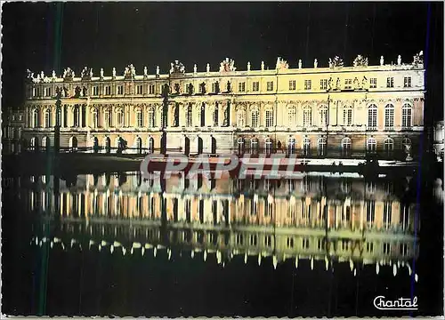 Cartes postales moderne Versailles La Facade illuminee