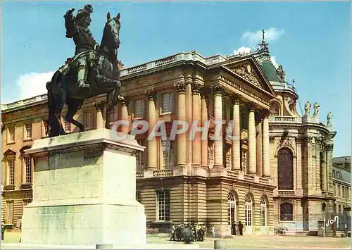 Moderne Karte Chateau de Versailles et Statue de Louis XIV