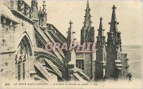 Cartes postales Le Mont Saint Michel L'Escalier de dentelle en granit