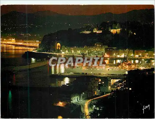 Cartes postales moderne La Cote d'Azur miracle de la nature Nice (Alpes Maritimes) Le Port Le Ch�teau Bateau