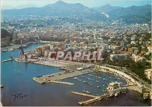 Cartes postales moderne Nice Vue aerienne Vue generale sur le Port La Cote d'Azur inoubliable