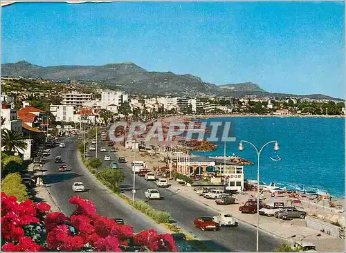 Moderne Karte Gros de Cagnes Cote d'Azur French Riviera Vue generale La plage