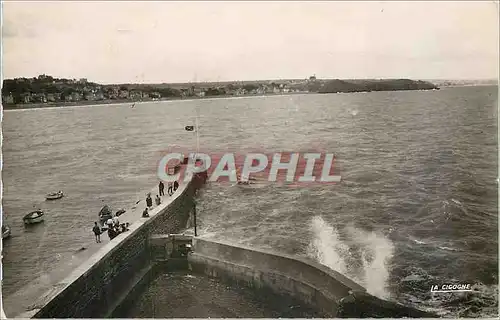 Cartes postales moderne Le Val Andre (C du N) Le mole par gros temps