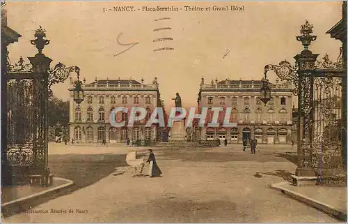 Cartes postales Nancy Place Stanislas Theatre et Grand Hotel