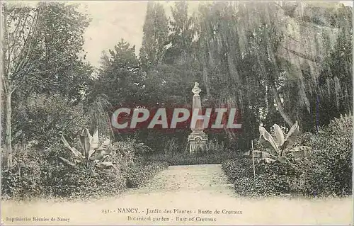 Cartes postales Nancy Jardin des Plantes Buste de Grevaux Botanical garden