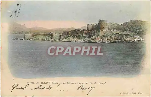 Cartes postales Rade de Marseille Le chateau d'If et les Iles du Frioul