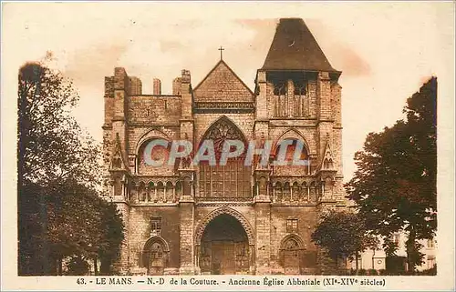 Cartes postales Les Mans N D de la Couture Ancienne Eglise Abbatiale (XIe XIVe siecles)
