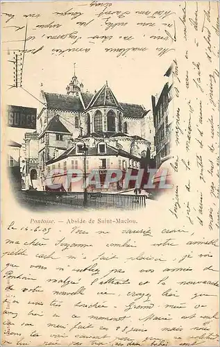Cartes postales Pontoise Abside de Saint Maclou (carte 1900)