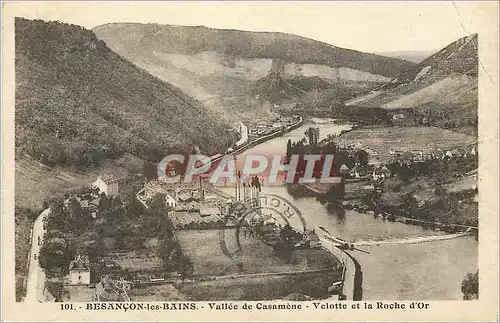 Cartes postales Besancon les Bains Vallee de Casamene Velotte et la Roche d'Or