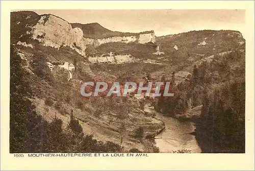 Cartes postales Mouthier Hautepierre et la Loue en Aval