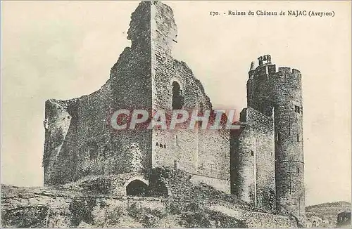 Cartes postales Ruines du Chateau de Najac (Aveyron)
