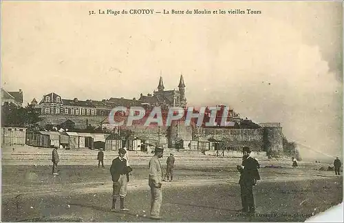 Cartes postales La Plage du Crotoy La Butte du Moulin et les Vieielles Tours