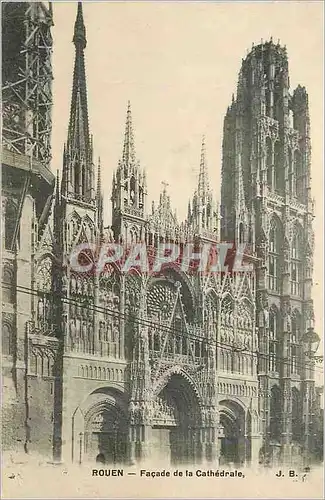 Cartes postales Rouen Facade de la Cathedrale