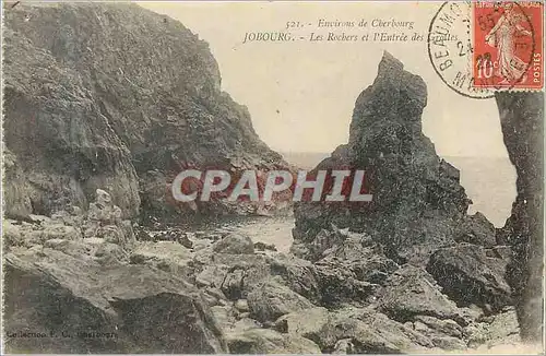 Cartes postales Jobourg Les Rochers et L'Entree des Grottes Environs de Cherbourg