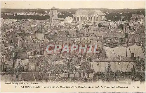 Ansichtskarte AK La Rochelle Panorama du Quartier de la Cathedrale pris de la Tour Saint Sauveur