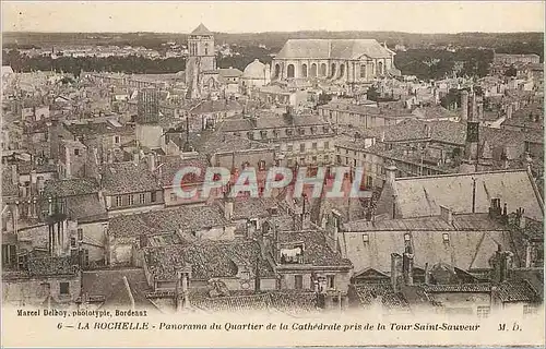 Cartes postales La Rochelle Panorama du Quartier de la Cathedrale pris de la Tour Saint Sauveur