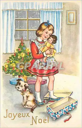 Cartes postales Enfant Poupee Chien