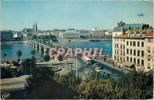 Moderne Karte Bayonne Le Pont Saint Esprit et l'Adour