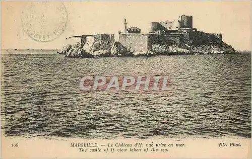 Cartes postales Marseille Le Chateau d'If vue prise en mer