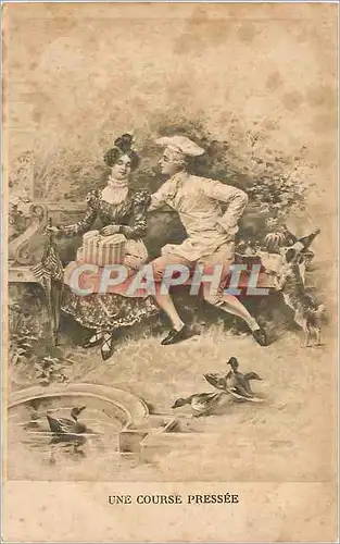 Cartes postales Tableau Une Course Pressee