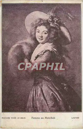 Ansichtskarte AK Madame vigee le Brun Femme au Manchon Louvre